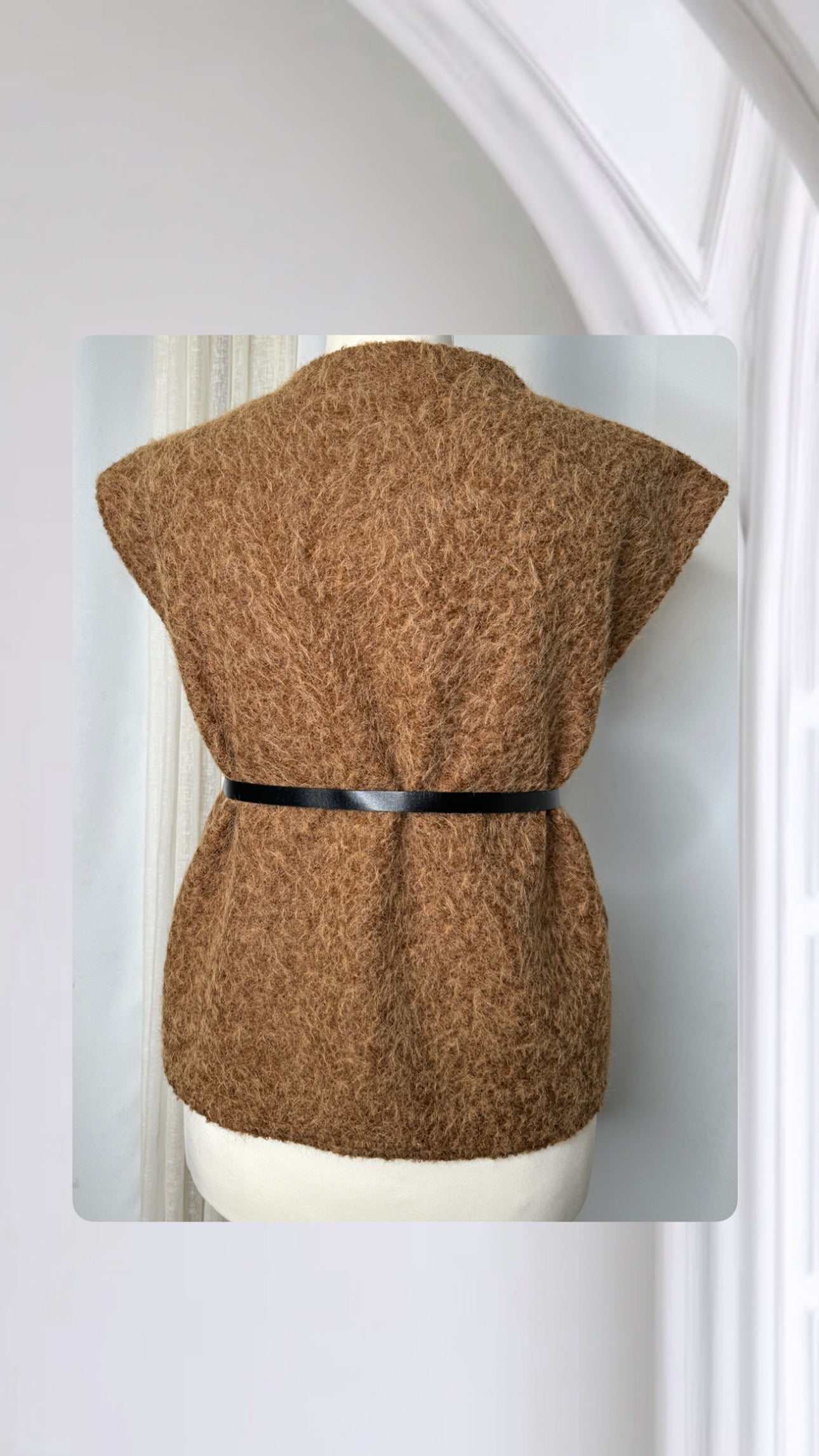 Gilet sans ceinture Couleur beige foncé, Taille L