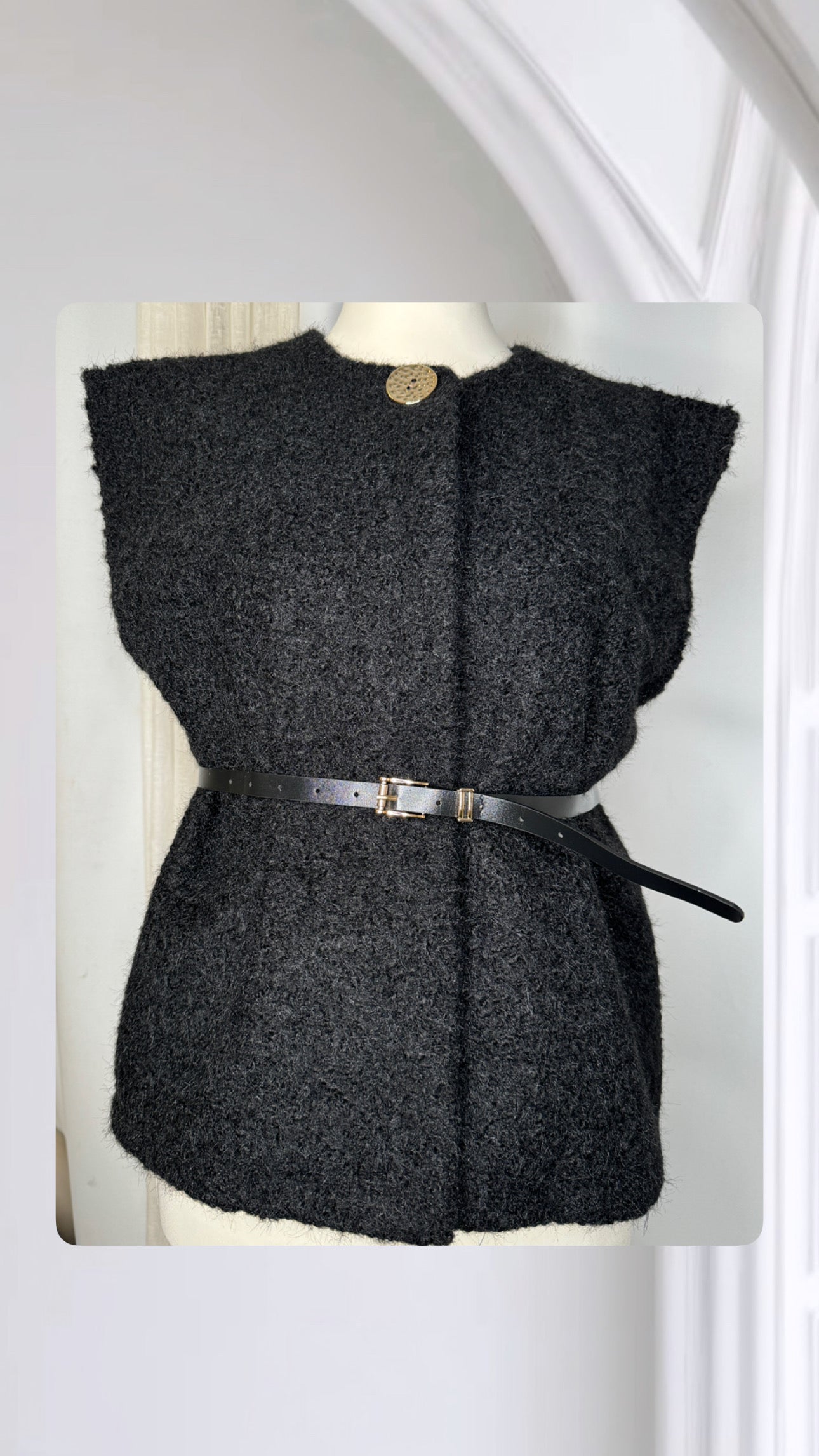 Gilet sans ceinture,couleur noir, Taille L