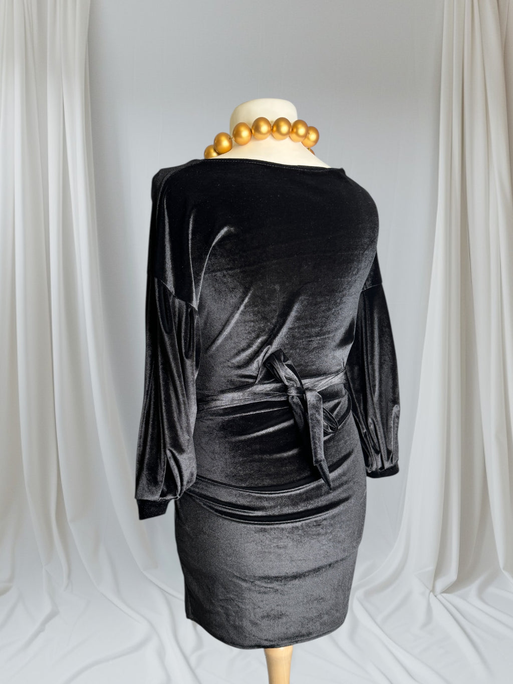 Robe Noire courte, tissu viscose, Taille S