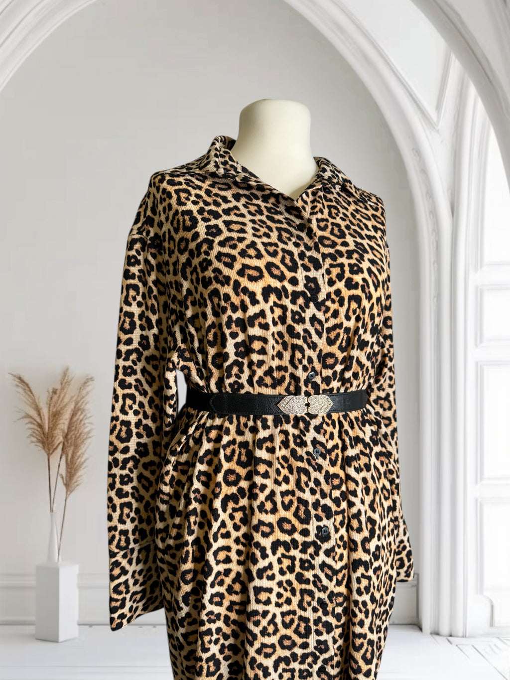 Robe léopard imprimé, Taille L