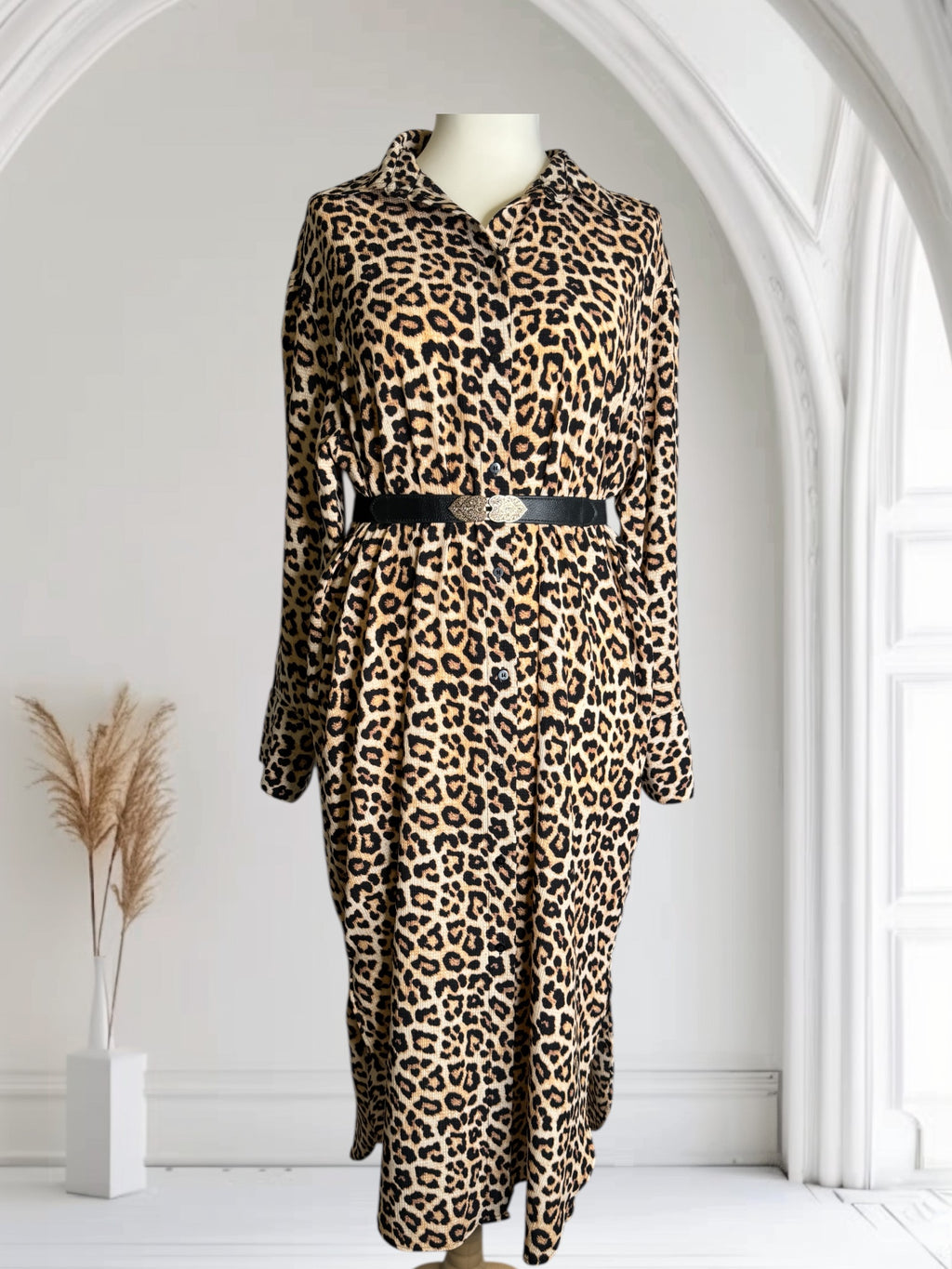 Robe léopard imprimé, Taille L