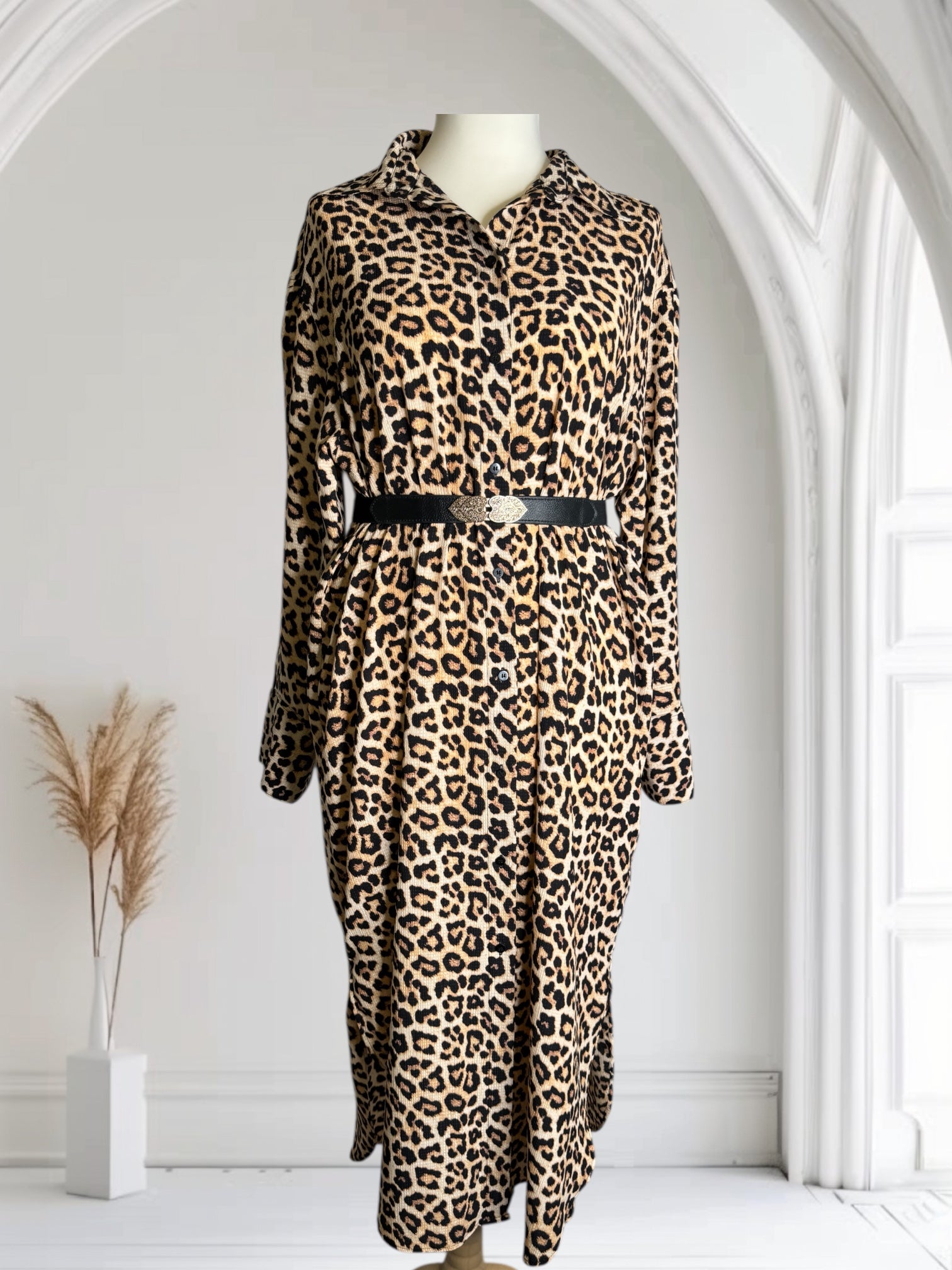 Robe léopard imprimé, Taille L