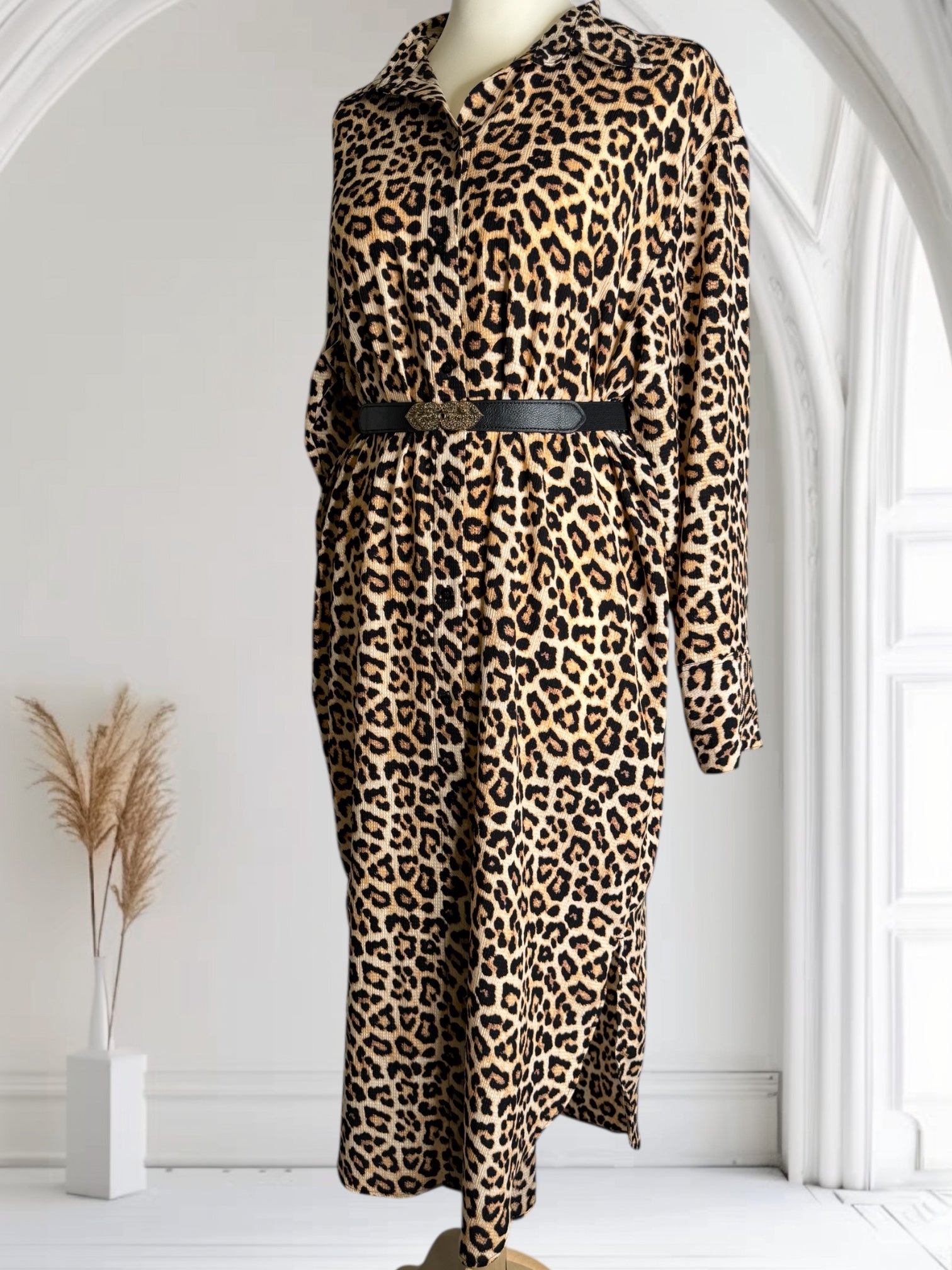 Robe léopard imprimé, Taille L