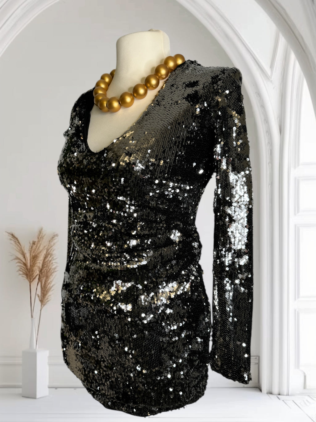 Robe noire pailletée, Taille XS