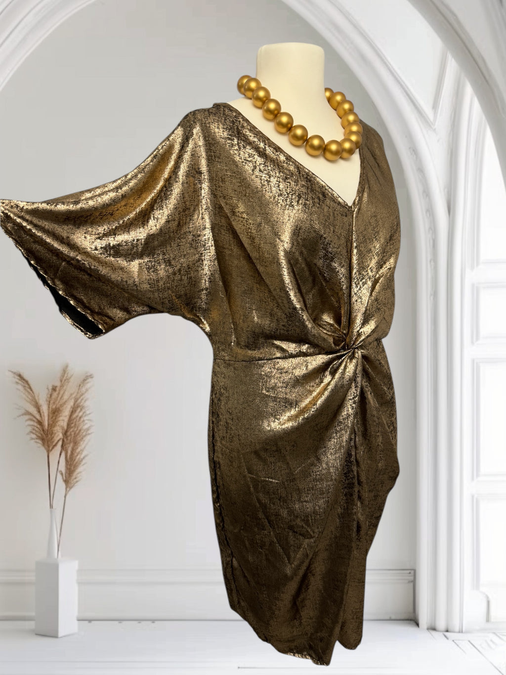 Robe dorée, taille M-L