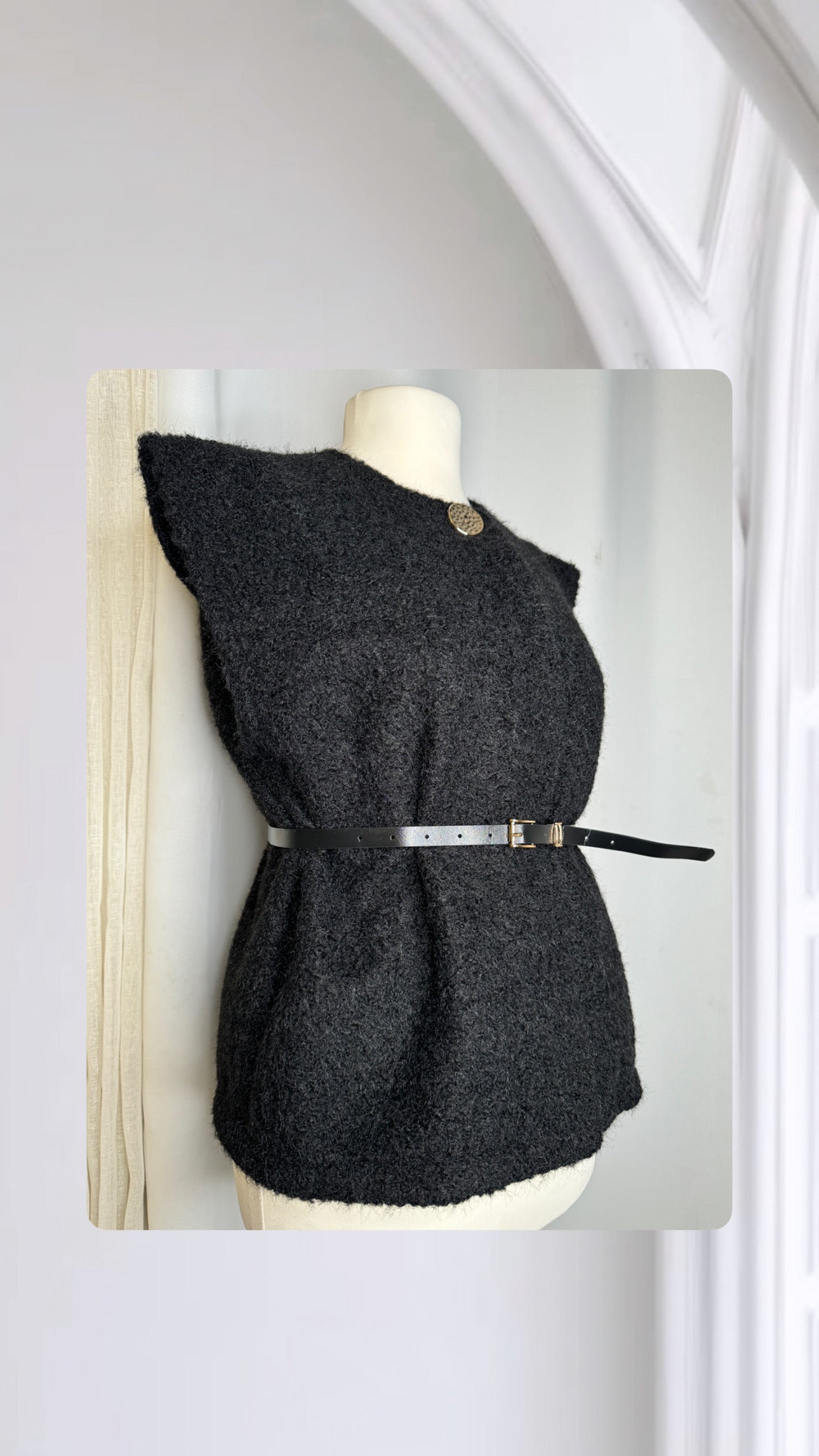 Gilet sans ceinture,couleur noir, Taille L