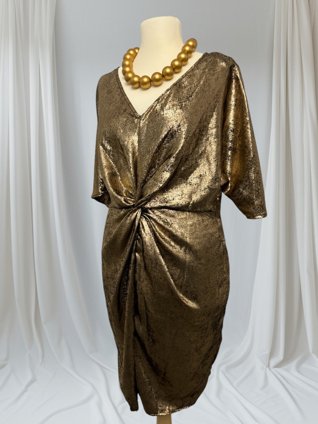 Robe dorée, taille M-L