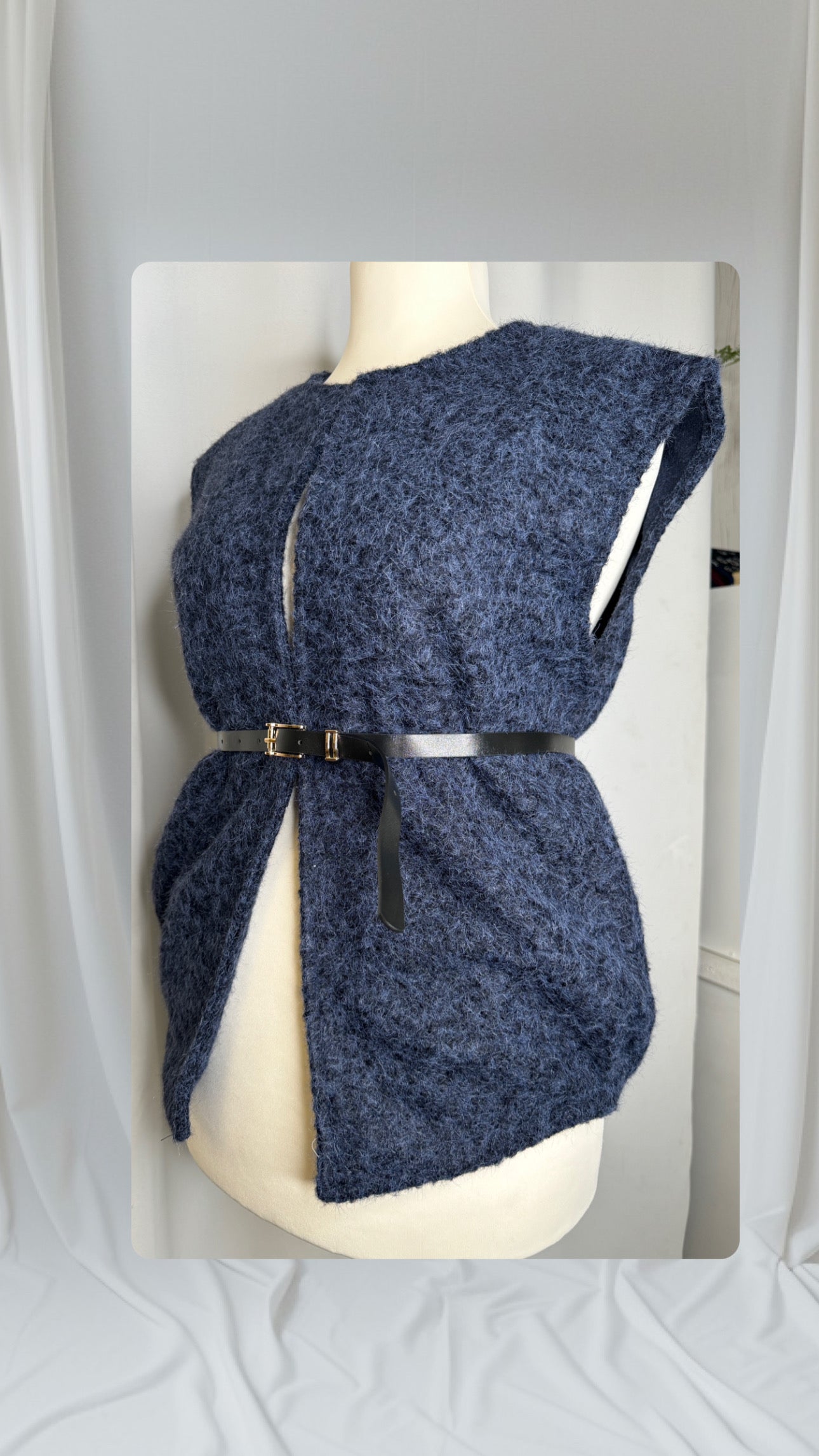 Gilet sans ceinture,Couleur bleu marine,Taille L