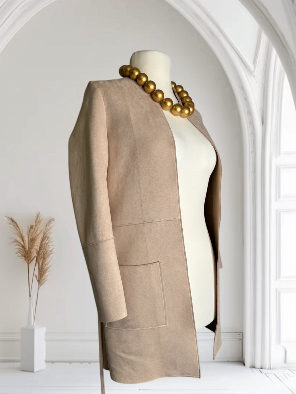 Mini Manteau, Taille XS, Rose-beige