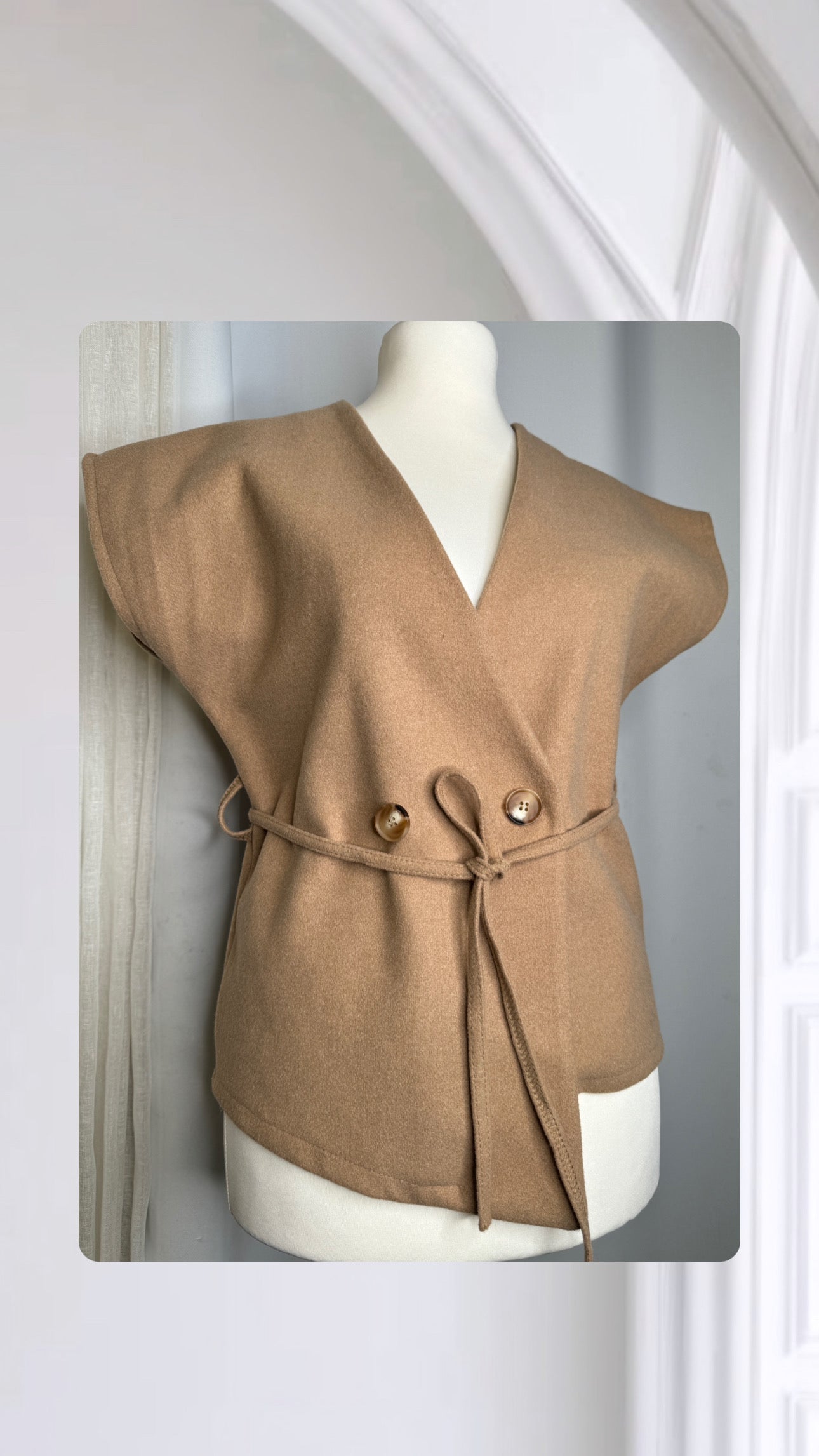 Gilet, couleur beige, Taille L