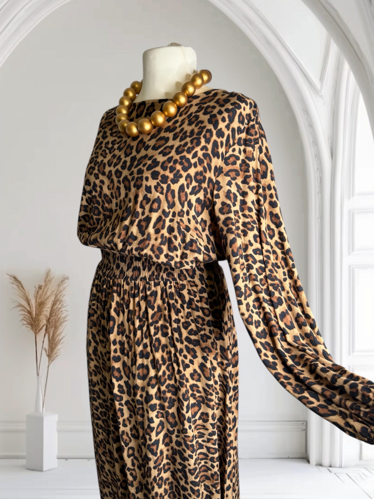 Robe long Leopard imprimé, Taille L-XL