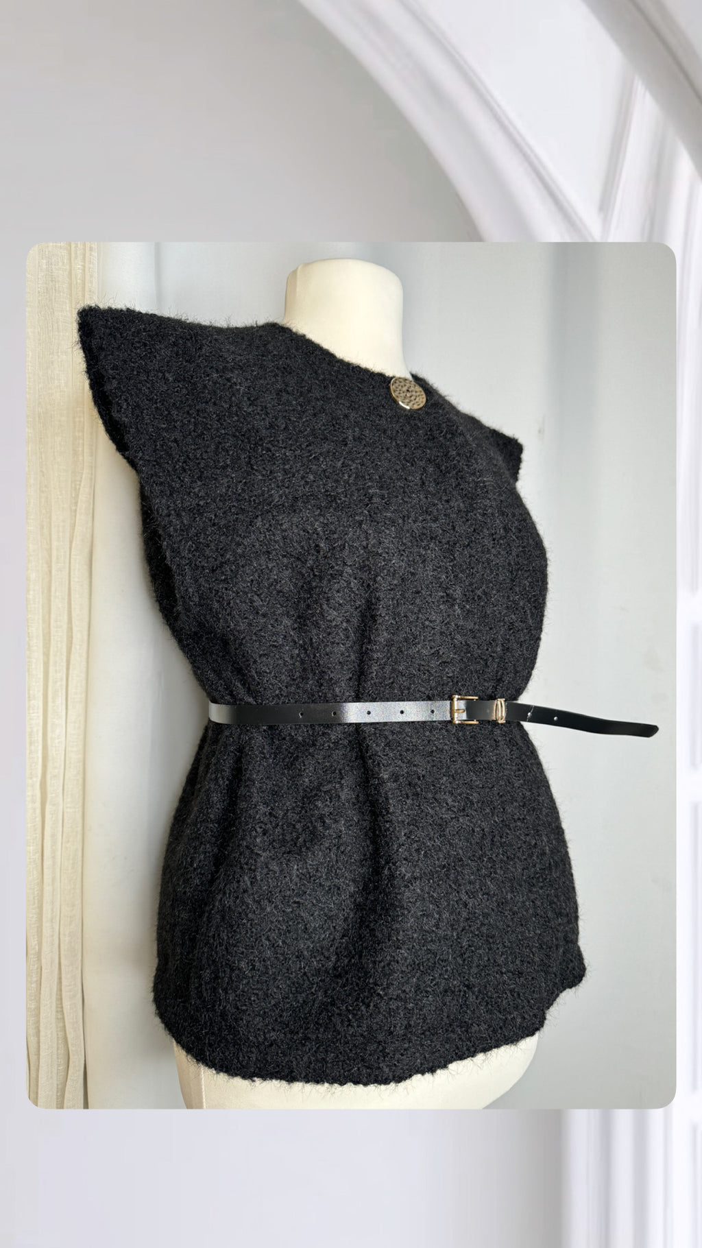 Gilet sans ceinture,couleur noir, Taille L