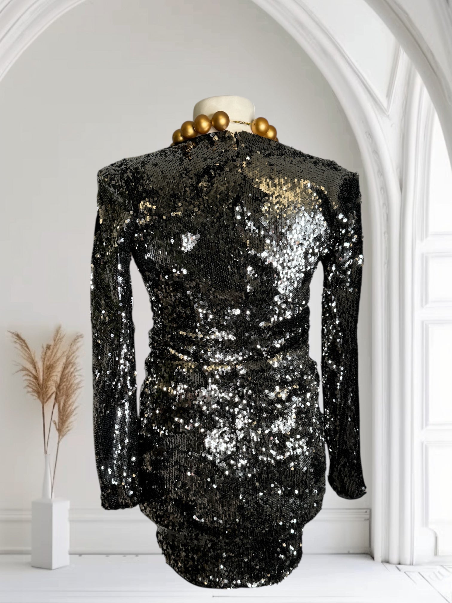 Robe noire pailletée, Taille XS