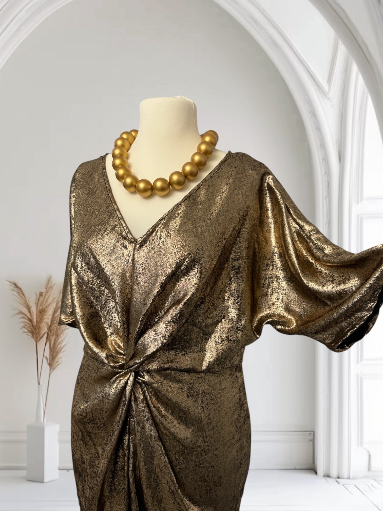 Robe dorée, taille M-L