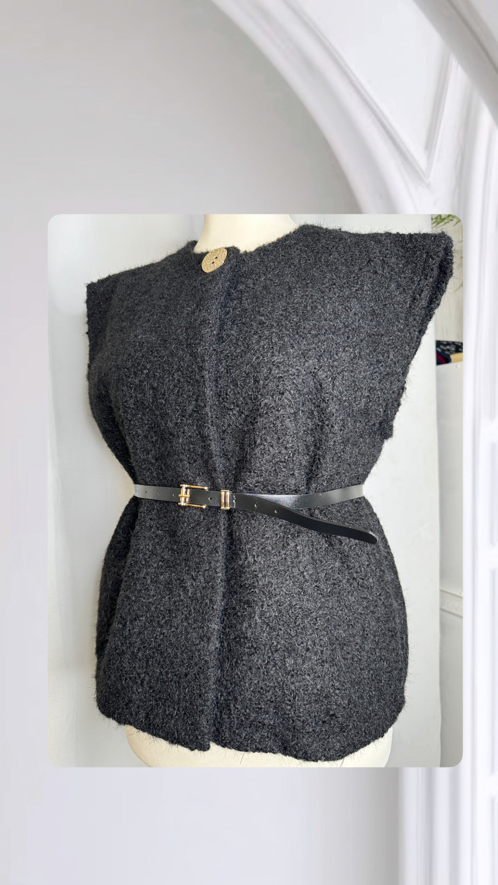 Gilet sans ceinture,couleur noir, Taille L