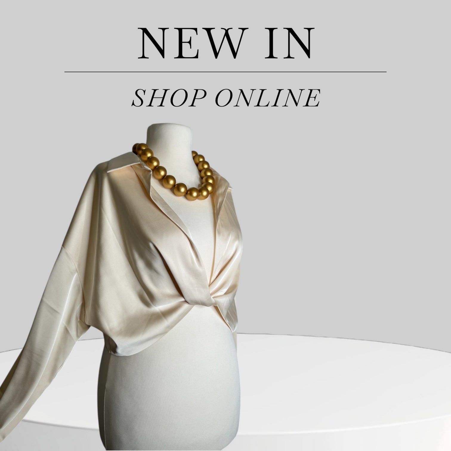 Chemise crème Soie courte, Taille L-XL, Made in France