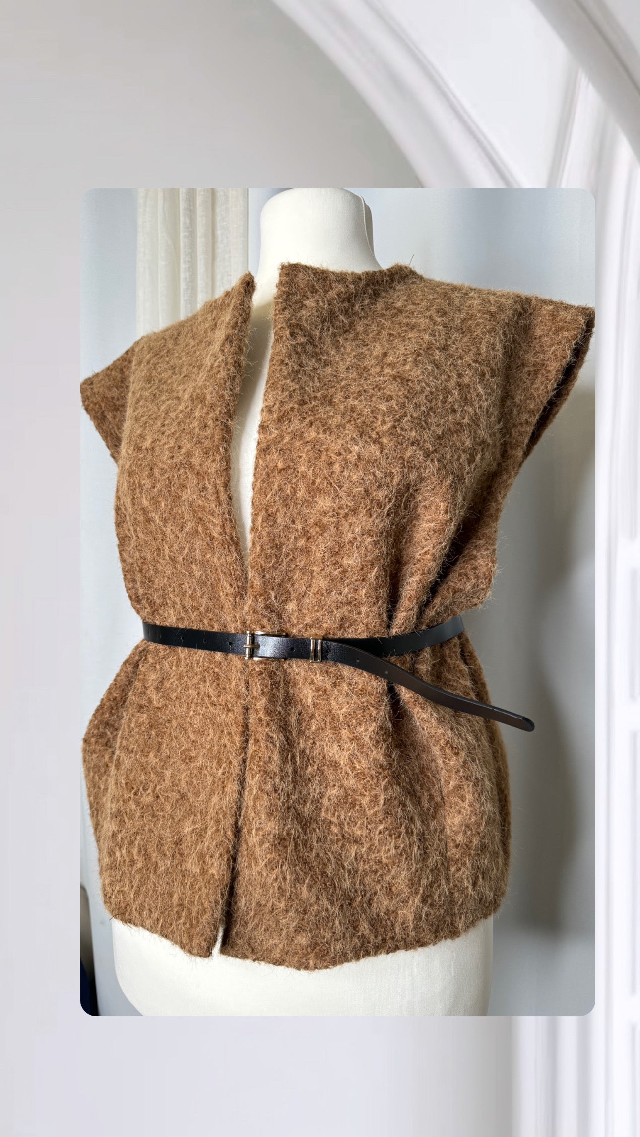 Gilet sans ceinture Couleur beige foncé, Taille L