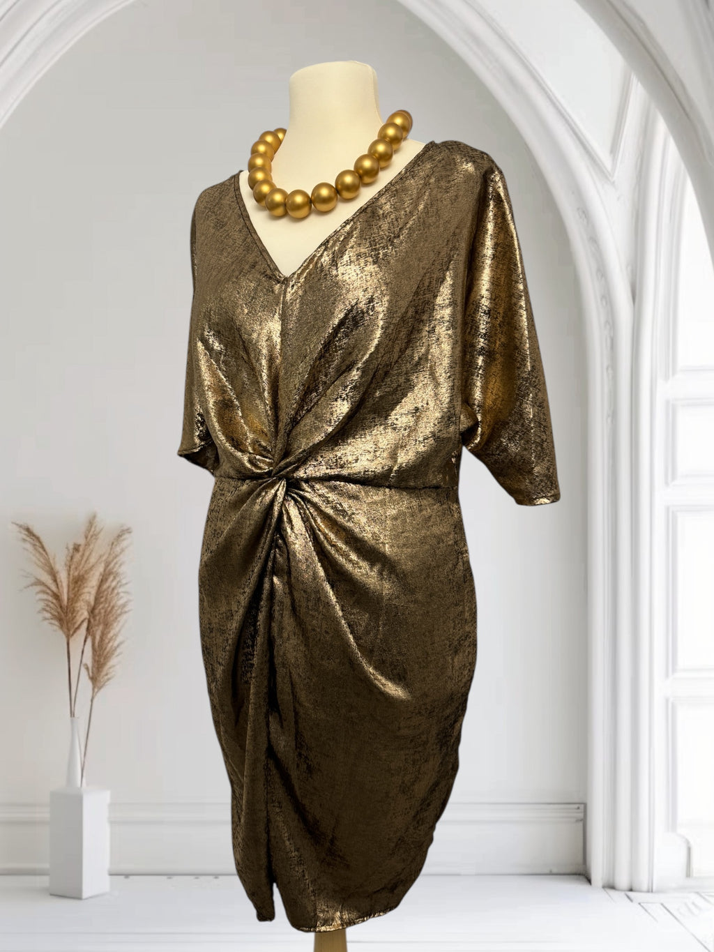 Robe dorée, taille M-L