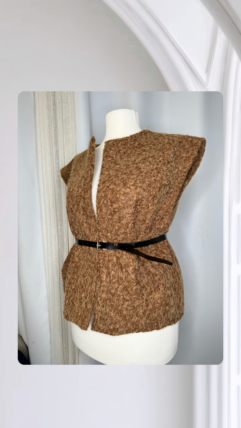 Gilet sans ceinture Couleur beige foncé, Taille L