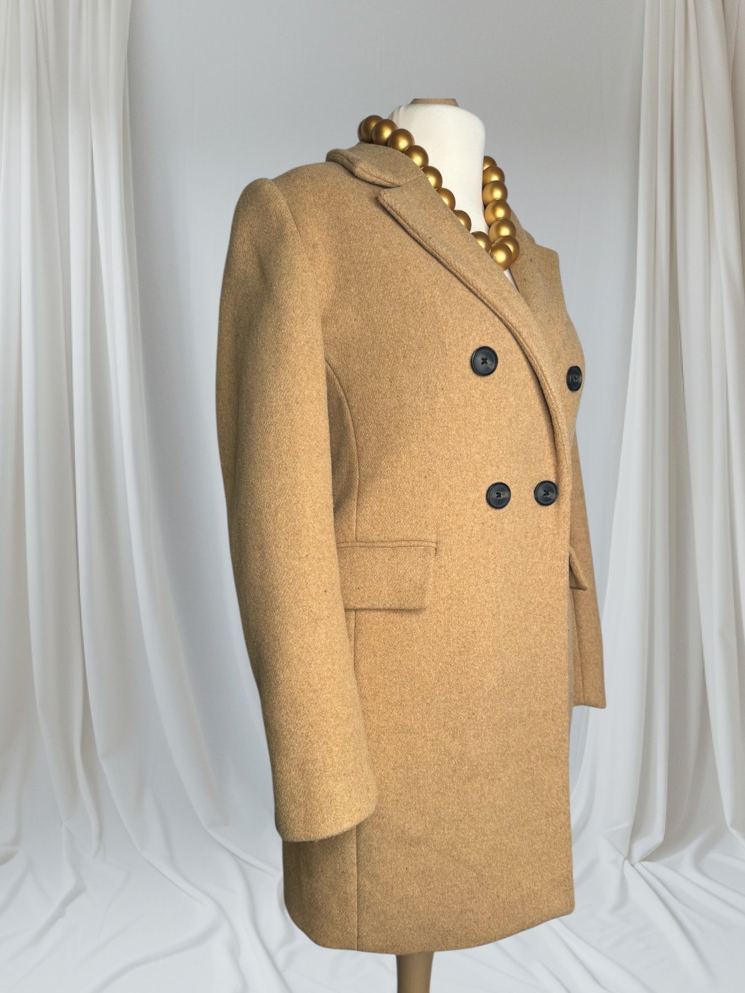 Manteaux Élégant, très Chaud, couleur beige, Taille M