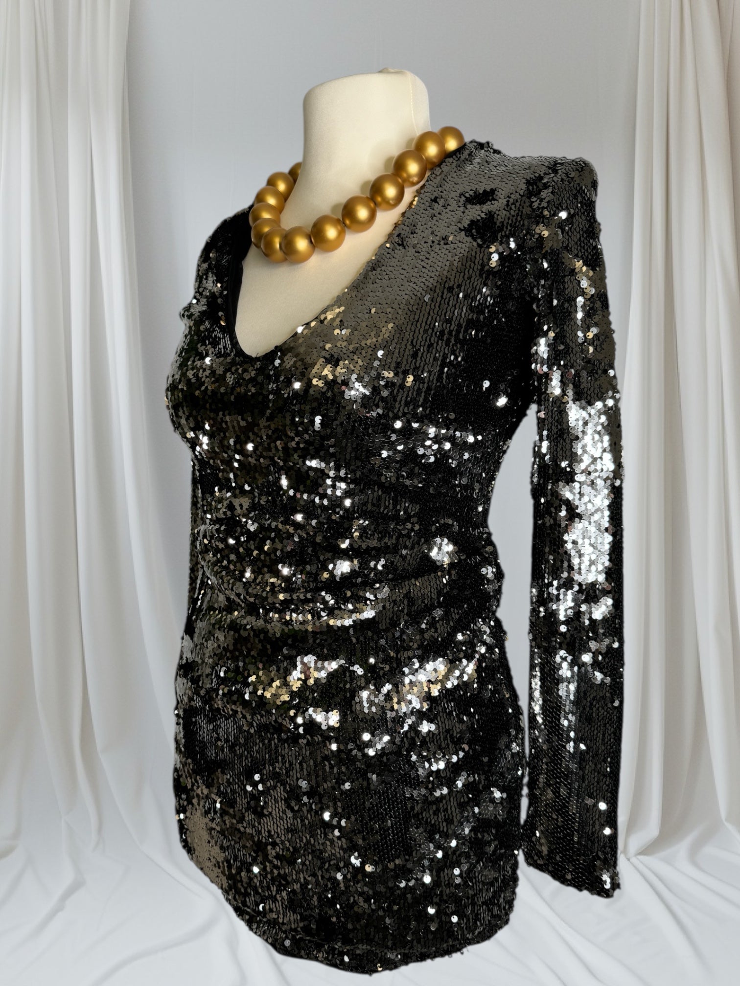 Robe noire pailletée, Taille XS