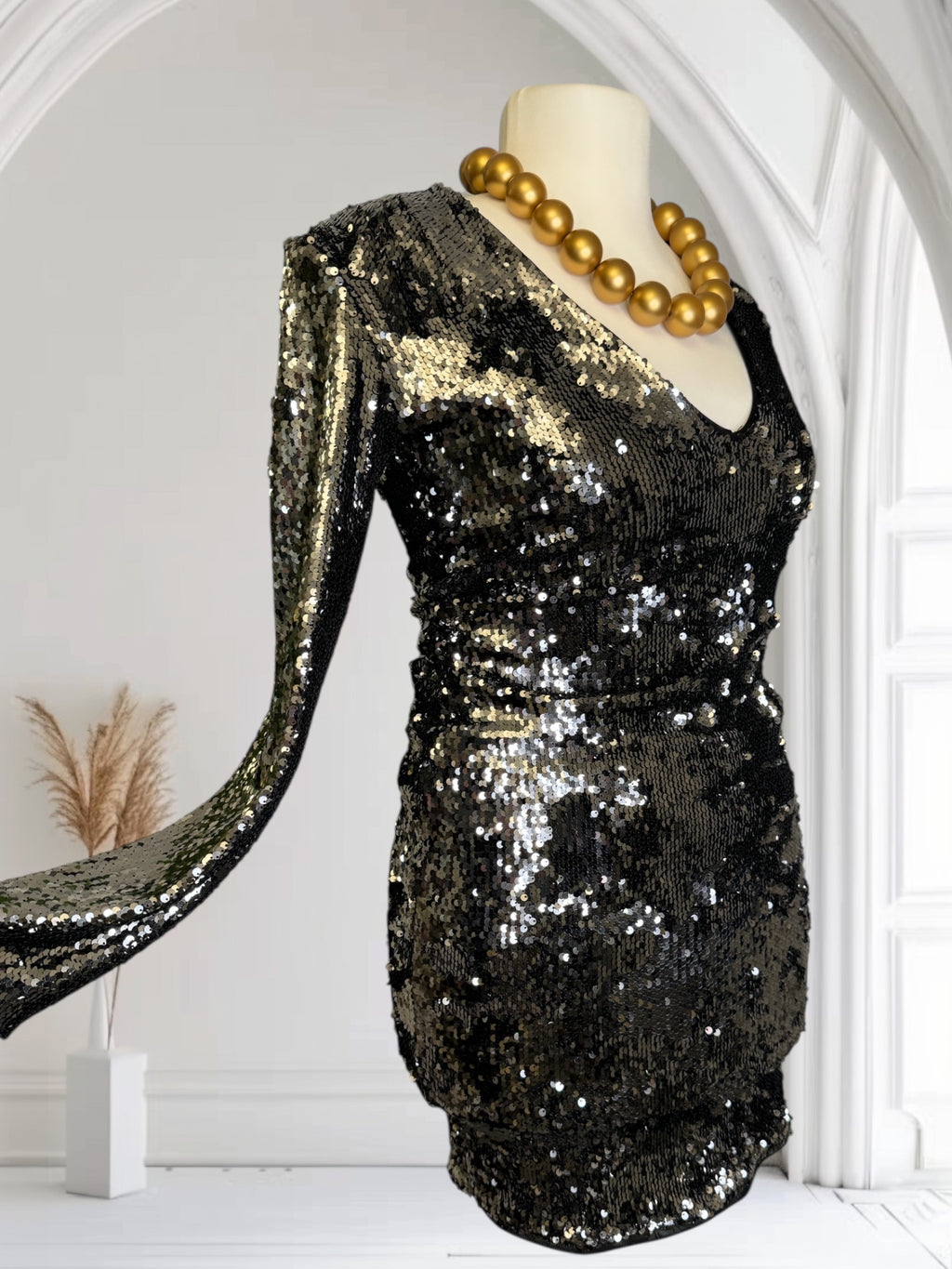 Robe noire pailletée, Taille XS