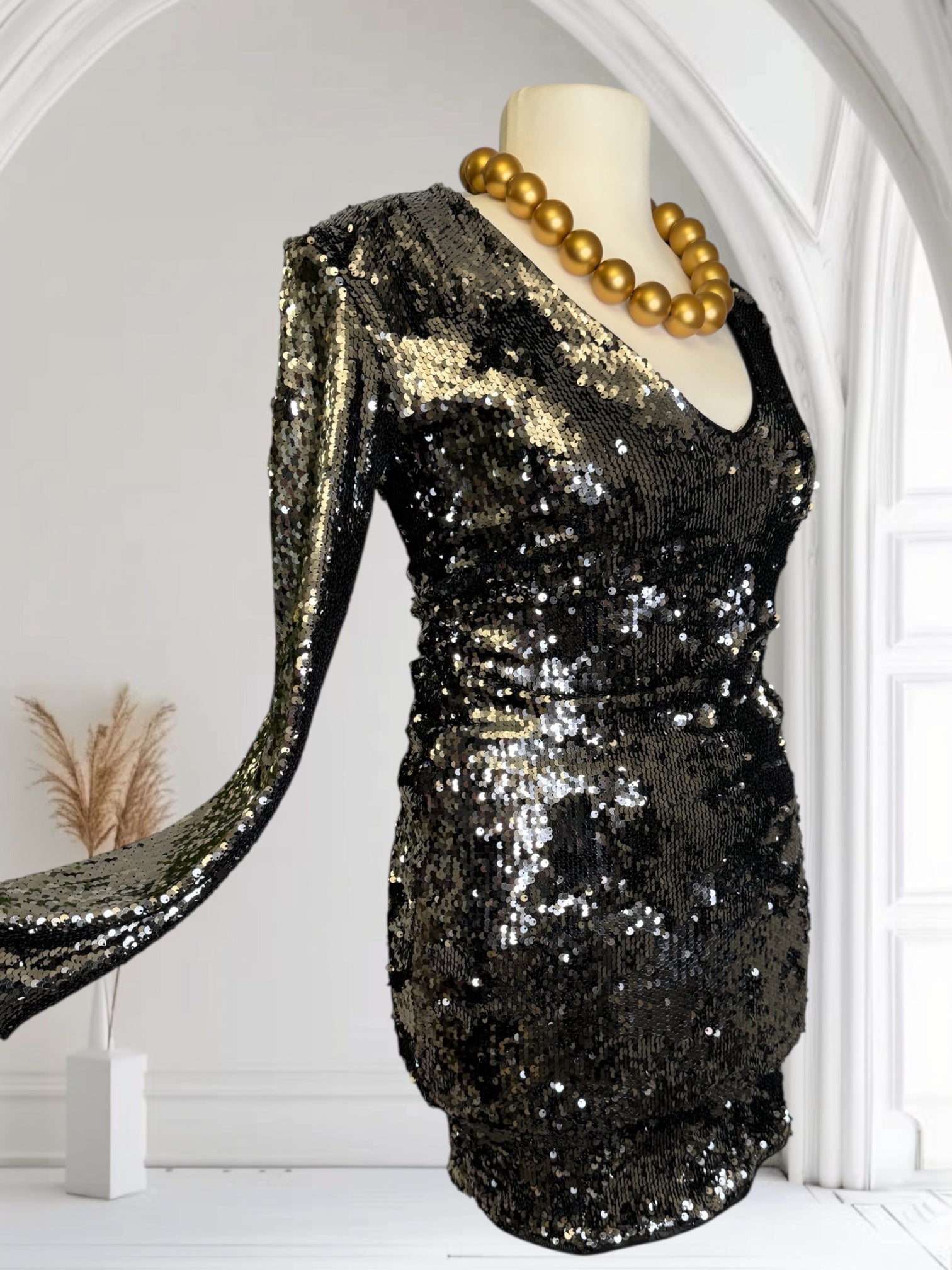 Robe noire pailletée, Taille XS