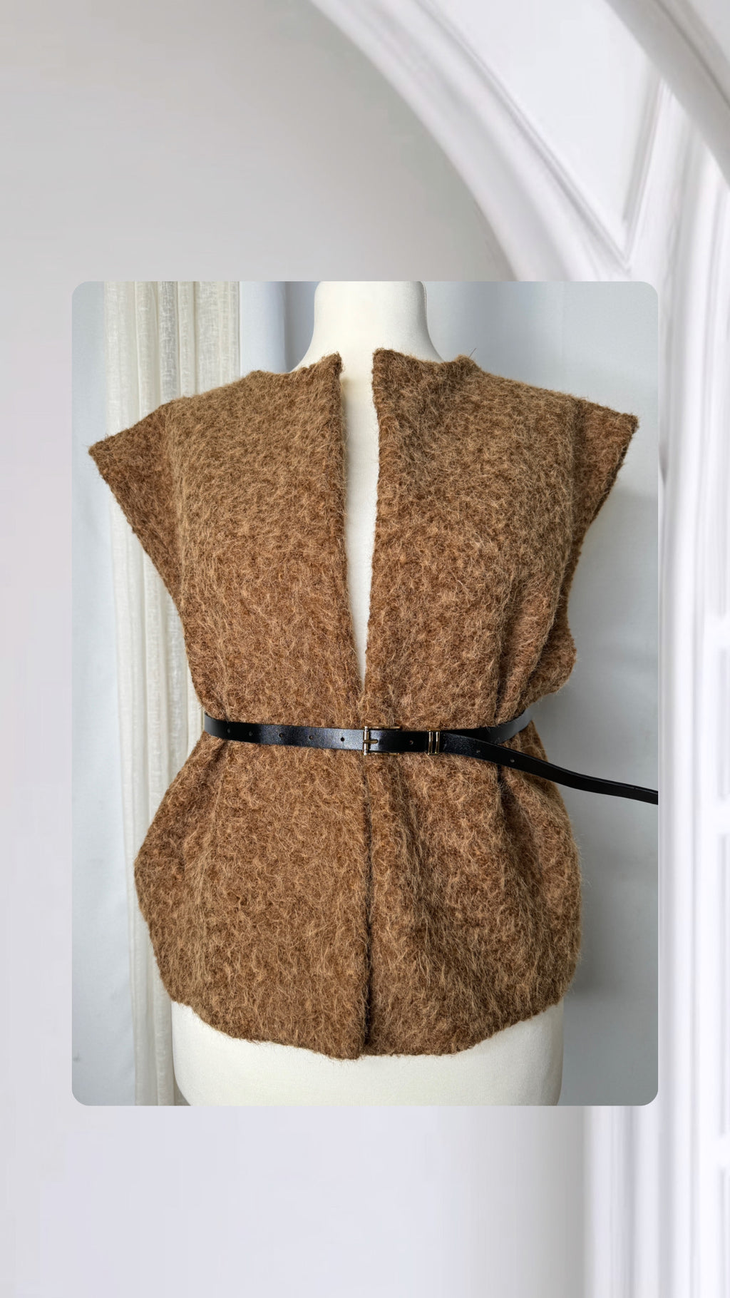 Gilet sans ceinture Couleur beige foncé, Taille L