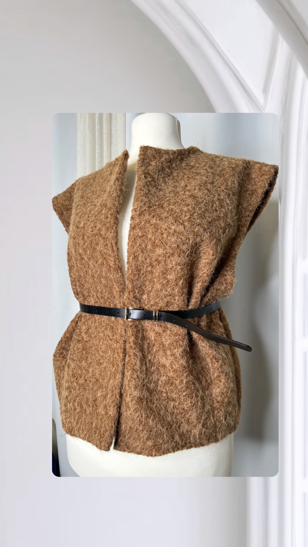 Gilet sans ceinture Couleur beige foncé, Taille L