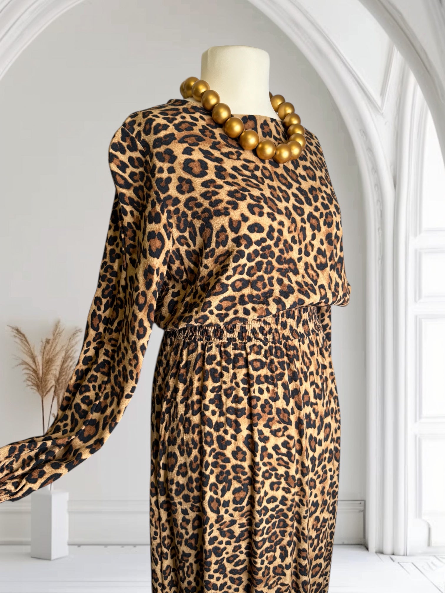 Robe long Leopard imprimé, Taille L-XL