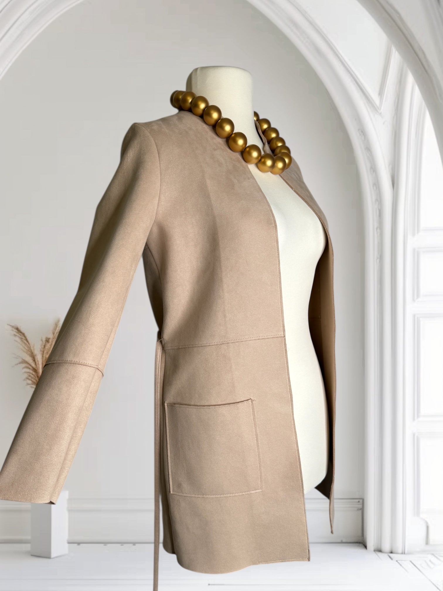 Mini Manteau, Taille XS, Rose-beige